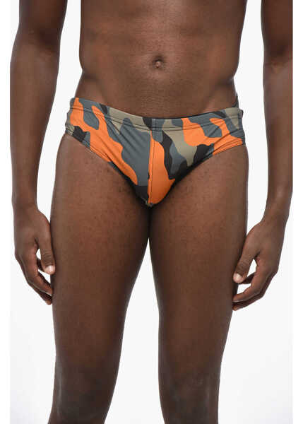 Slipi DSQUARED2 Camouflage Motif Swim Brief With Printed Logo Multicolor Barbati (BM 19207754) 1
