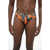 DSQUARED2 Camouflage Motif Swim Brief With Printed Logo Multicolor