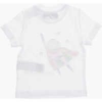 Tricouri DSQUARED2 pentru Baieti - Tricouri DSQUARED2 Crew Neck Superhero T-Shirt With Print White Baieti (BM 19207757) - B-mall.ro