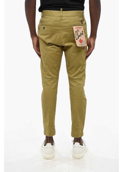Pantaloni casual DSQUARED2 Stretch Cotton Sexy Fit Chino Pants Green Barbati (BM 19207769) 2