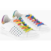 Sneakers Leather Boxer Sneakers With Tie Dye Laces Femei