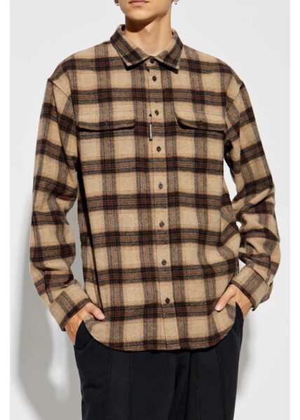 Camasi casual DSQUARED2 Tartan Patterned Flannel Shirt Brown Barbati (BM 19207778) 3