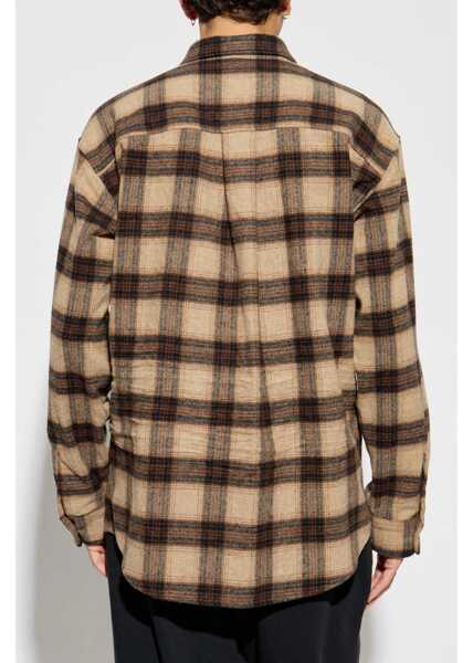 Camasi casual DSQUARED2 Tartan Patterned Flannel Shirt Brown Barbati (BM 19207778) 4