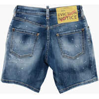Pantaloni scurti pentru Fete - Pantaloni scurti DSQUARED2 Distressed Eviction Notice Denim Shorts Light Blue Fete (BM 19207787) - B-mall.ro