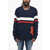 DSQUARED2 Wool Crew-Neck Sweater With Logoed Patch Blue