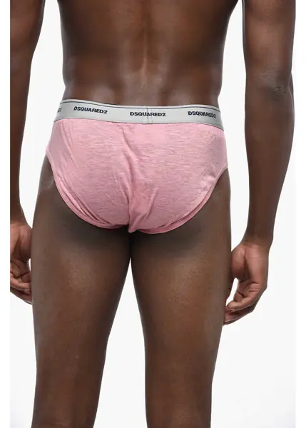 Chiloti DSQUARED2 Stretch Cotton Brief With Button Pink Barbati (BM 19207805) 2
