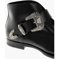 Incaltaminte DSQUARED2 pentru Barbati pagina 2 - Ghete DSQUARED2 Leather Gothic Point Toe Booties With Buckle Black Barbati (BM 19207814) - B-mall.ro
