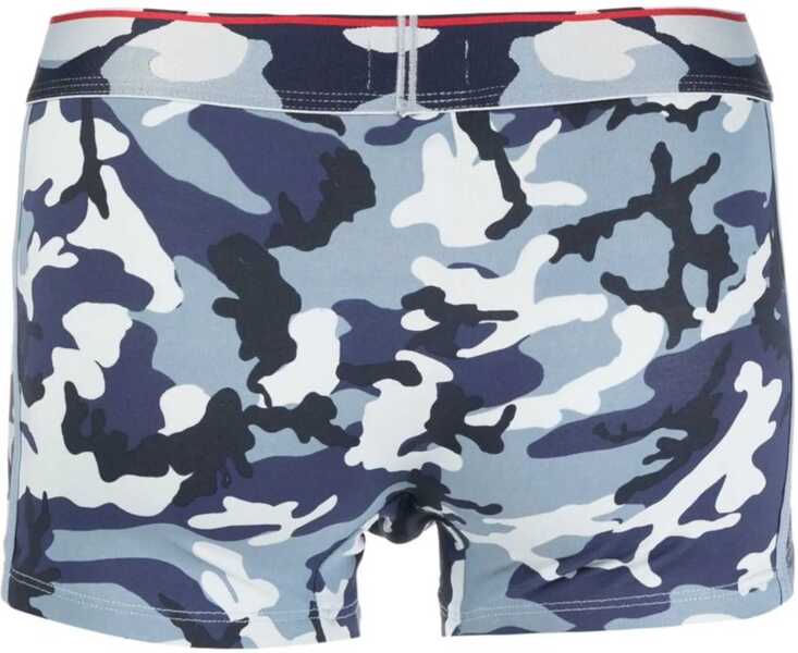 Lenjerie intima Diesel Stretch Cotton Umbx-Damien-C Boxer With Camouflage Motif Blue Barbati (BM 19207877) 2