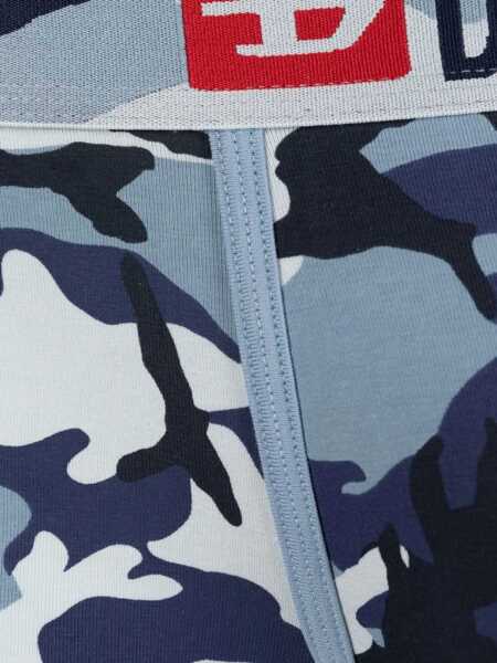 Lenjerie intima Diesel Stretch Cotton Umbx-Damien-C Boxer With Camouflage Motif Blue Barbati (BM 19207877) 3