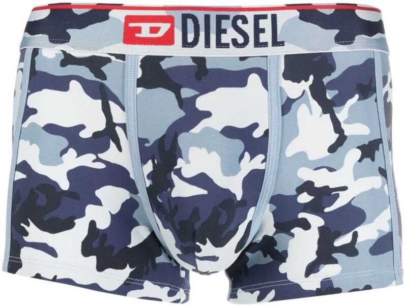Lenjerie intima Diesel Stretch Cotton Umbx-Damien-C Boxer With Camouflage Motif Blue Barbati (BM 19207877) 1