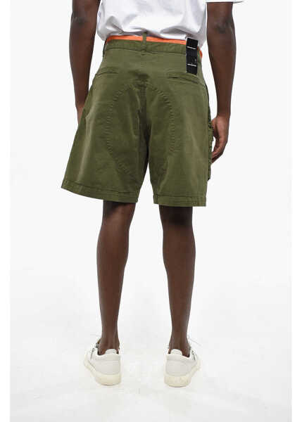 Pantaloni scurti DSQUARED2 Stretch Cotton Cargo Shorts With Contrasting Edge Green Barbati (BM 19207880) 2