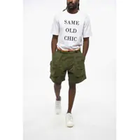 Pantaloni scurti pentru Barbati - Pantaloni scurti DSQUARED2 Stretch Cotton Cargo Shorts With Contrasting Edge Green Barbati (BM 19207880) - B-mall.ro