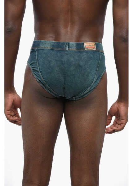 Lenjerie intima Diesel Denim Effect Cotton Umbr-Andre-H Brief Blue Barbati (BM 19207892) 2