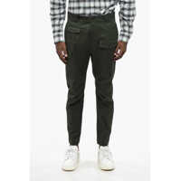 Pantaloni casual Stretch Cotton Cargo Pants With Silver-Tone Logo Barbati