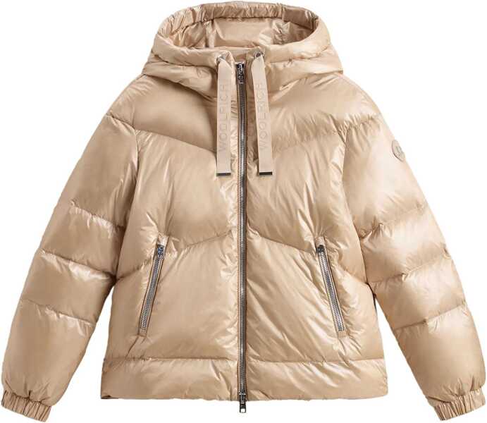 Jachete Woolrich Padded Aliquippa Jacket With Hood Beige Femei (BM 19207910) 1
