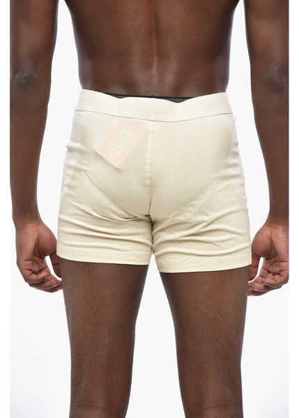 Lenjerie intima Diesel Solid Color Umbx-Starkie Boxer With Contrasting Logo Beige Barbati (BM 19207925) 2