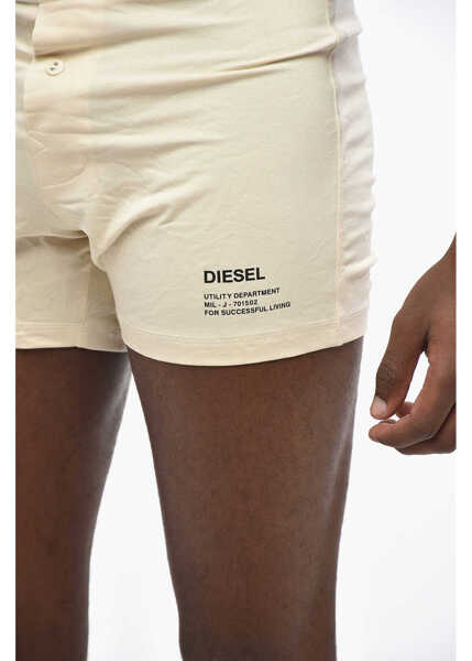 Lenjerie intima Diesel Solid Color Umbx-Starkie Boxer With Contrasting Logo Beige Barbati (BM 19207925) 3