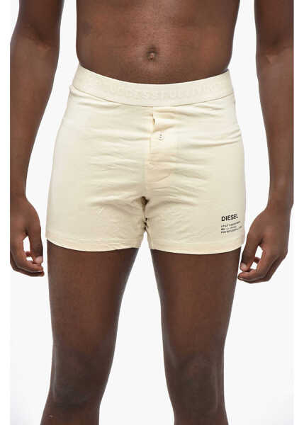 Lenjerie intima Diesel Solid Color Umbx-Starkie Boxer With Contrasting Logo Beige Barbati (BM 19207925) 1