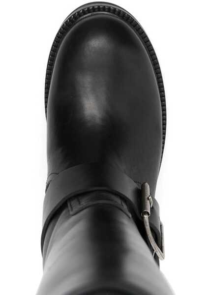 Botine Paris Texas Leather Detroit Boots With Double Buckle Black Femei (BM 19207928) 4