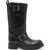 Paris Texas Leather Detroit Boots With Double Buckle Black