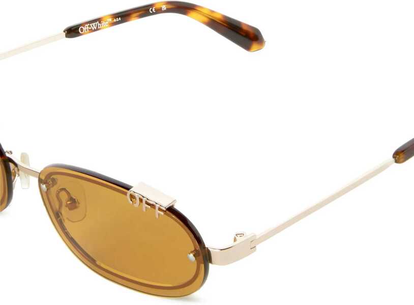 Ochelari de soare Off-White Occhiali Da Sole Ovali Miami Con Monogram E Dettaglio Tartar Gold Femei (BM 19207934) 2