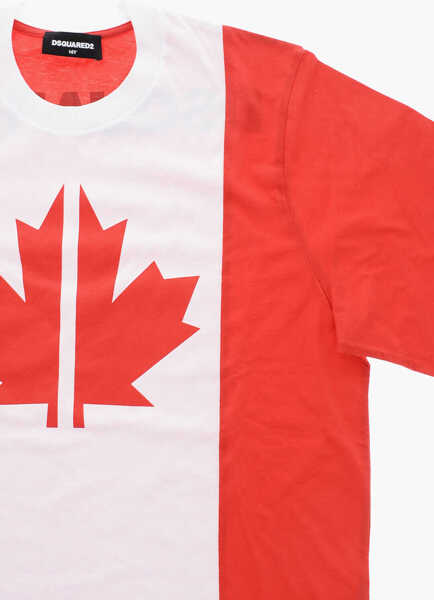 Tricouri DSQUARED2 Two Tone Sport Edition T-Shirt With Print Red Baieti (BM 19207949) 2