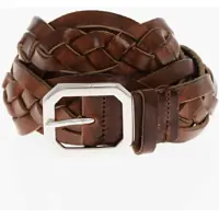Curele Woven Leather Belt 50Mm Barbati