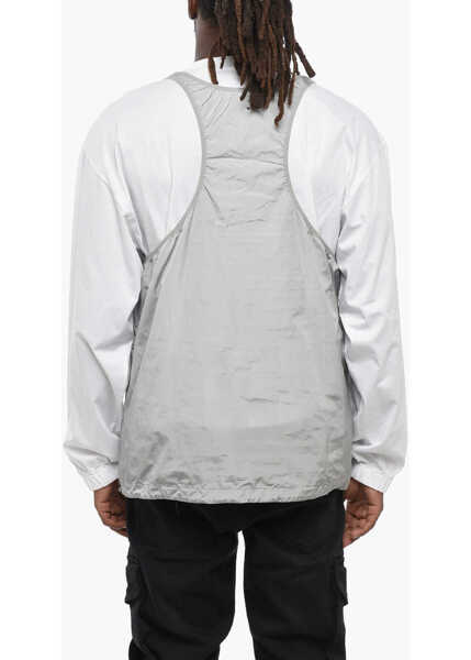 Tricouri DSQUARED2 Long Sleeved Dominate Crew-Neck T-Shirt With Removable Nylon White Barbati (BM 19207967) 2