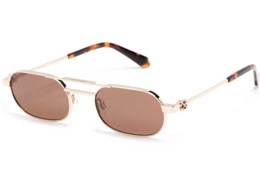 Ochelari de soare Off-White Golden-Effect Vaiden Oval Sunglasses With Tortoiseshell Deta Gold Femei (BM 19207973) 2