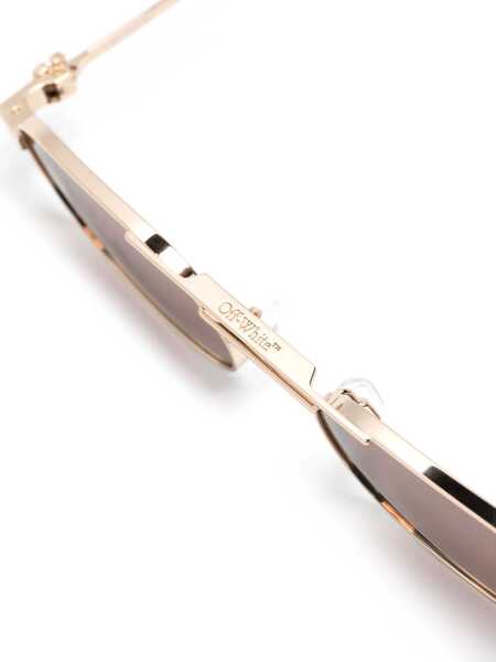 Ochelari de soare Off-White Golden-Effect Vaiden Oval Sunglasses With Tortoiseshell Deta Gold Femei (BM 19207973) 3