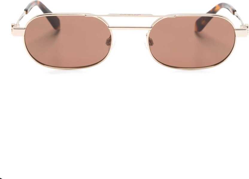 Ochelari de soare Off-White Golden-Effect Vaiden Oval Sunglasses With Tortoiseshell Deta Gold Femei (BM 19207973) 1