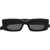 Off-White Solid Color Arthur Rectangular Sunglasses With Monogram Black