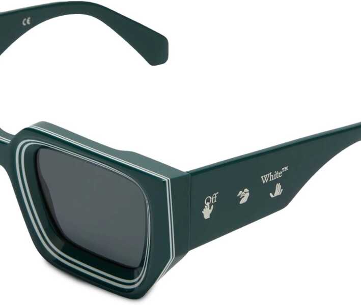 Ochelari de soare Off-White Rectangular Francisco Sunglassses With Contrasting Details Green Femei (BM 19208000) 2