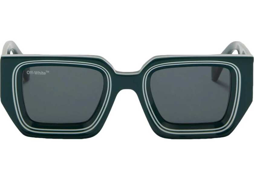 Ochelari de soare Off-White Rectangular Francisco Sunglassses With Contrasting Details Green Femei (BM 19208000) 1