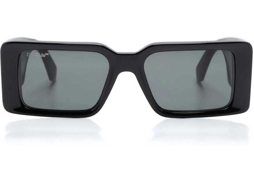Ochelari de soare Off-White Rectangular Milano Sunglasses With Maxi Temple Black Femei (BM 19208003) 1