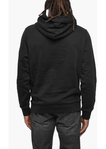 Bluze de trening Diesel Brushed Cotton Ginnout Hoodie With Printed Logo Black Barbati (BM 19209773) 2