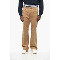 Pantaloni casual Corduroy Slouch Pants With Striped Elastic Waistband Barbati