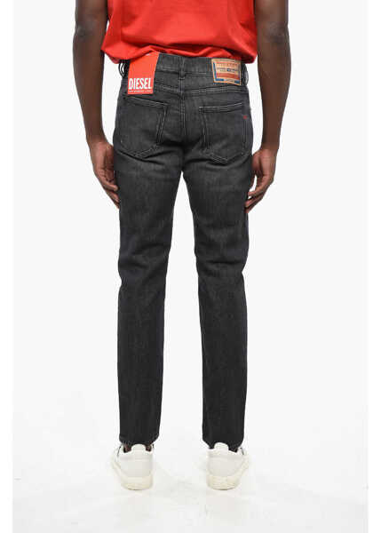 Blugi slim fit Diesel Red Tag Cotton D-Strukt Slim Fit Denims 16Cm Black Barbati (BM 19209782) 2