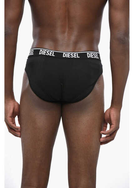 Chiloti Diesel Set Of 3 Stretch Cotton Umbr-Andre Briefs With Logoed Elasti Multicolor Barbati (BM 19209785) 3
