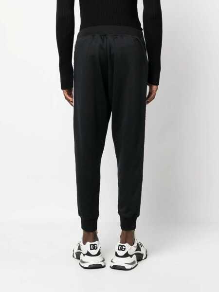 Pantaloni de trening DSQUARED2 Cotton Blend Icon Relaxed Dan Fit Sweatpants Black Barbati (BM 19209788) 4