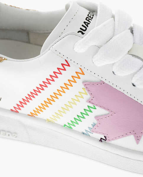 Sneakers DSQUARED2 Low-Top Boxer Sneakers With Glittered Detail White Femei (BM 19209794) 4