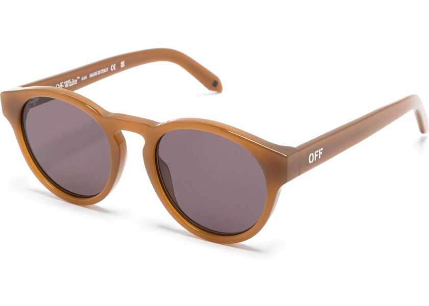 Ochelari de soare Off-White Solid Color Oakland Round Sunglasses With Monogram Brown Femei (BM 19209821) 2