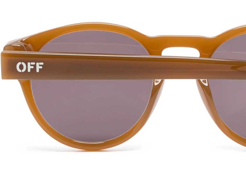 Ochelari de soare Off-White Solid Color Oakland Round Sunglasses With Monogram Brown Femei (BM 19209821) 3