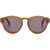 Off-White Solid Color Oakland Round Sunglasses With Monogram Brown
