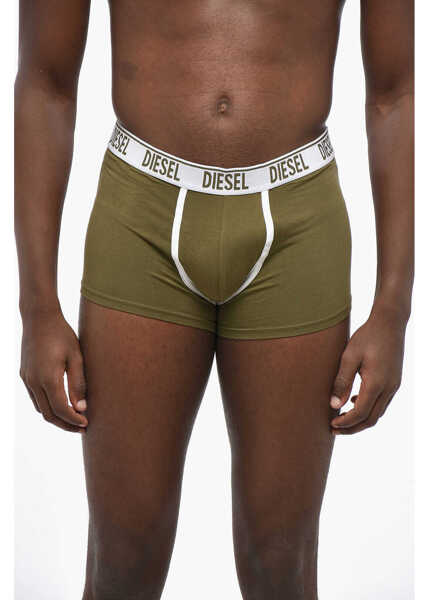 Lenjerie intima Diesel Set Of 2 Stretch Cotton Umbx-Damien Boxer With Contrasting D Red Barbati (BM 19209824) 2