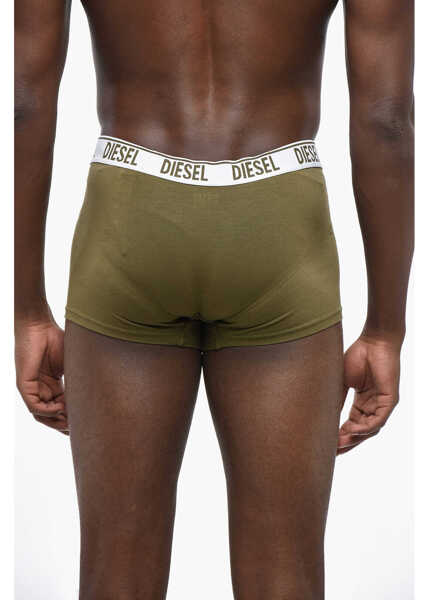 Lenjerie intima Diesel Set Of 2 Stretch Cotton Umbx-Damien Boxer With Contrasting D Red Barbati (BM 19209824) 3