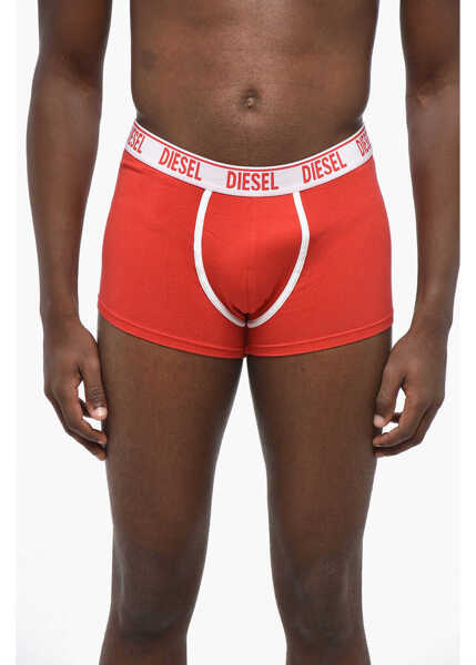 Lenjerie intima Diesel Set Of 2 Stretch Cotton Umbx-Damien Boxer With Contrasting D Red Barbati (BM 19209824) 4