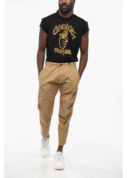 Pantaloni casual DSQUARED2 Straight Leg Skipper Fit Pants Brown Barbati (BM 19209830) 4