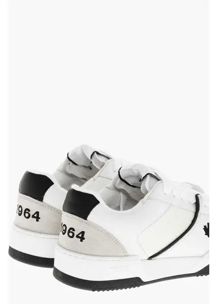 Sneakers DSQUARED2 Leather And Suede Spiker Low-Top Sneakers White Femei (BM 19209854) 2