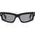Off-White Solid Color Miramar Rectangular Sunglasses Black